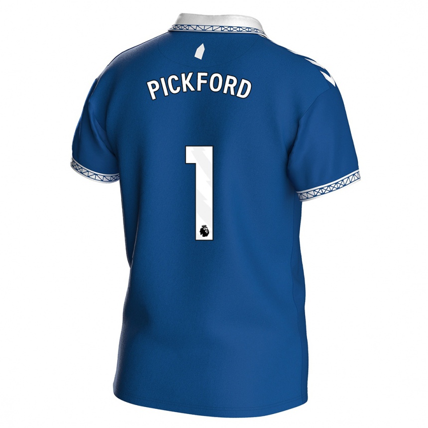 Women  Jordan Pickford #1 Royal Blue Home Jersey 2023/24 T-Shirt