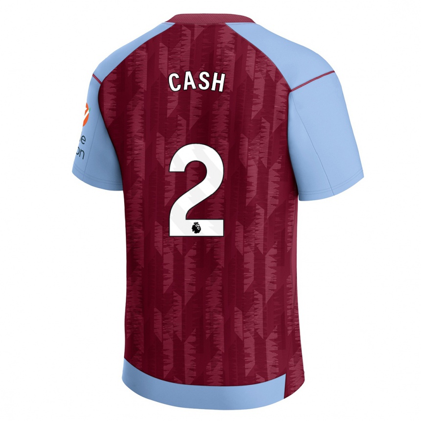 Women  Matty Cash #2 Claret Blue Home Jersey 2023/24 T-Shirt