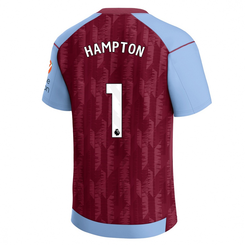 Women  Hannah Hampton #1 Claret Blue Home Jersey 2023/24 T-Shirt