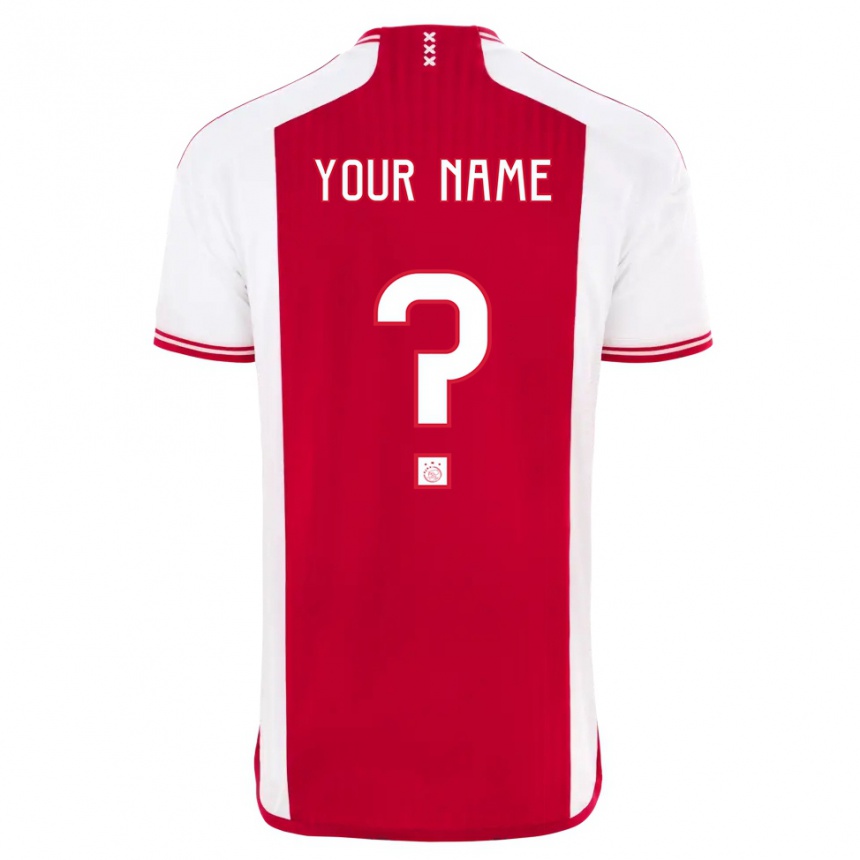 Women  Your Name #0 Red White Home Jersey 2023/24 T-Shirt