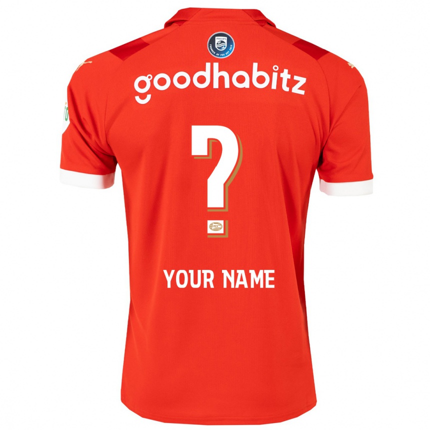 Women  Your Name #0 Red Home Jersey 2023/24 T-Shirt