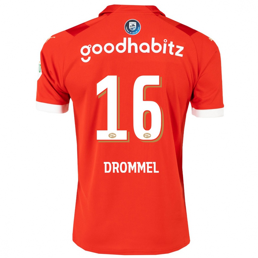 Women  Joel Drommel #16 Red Home Jersey 2023/24 T-Shirt