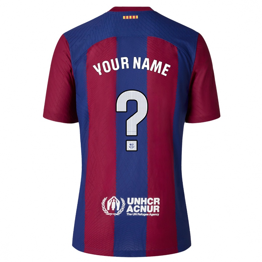Women  Your Name #0 Red Blue Home Jersey 2023/24 T-Shirt