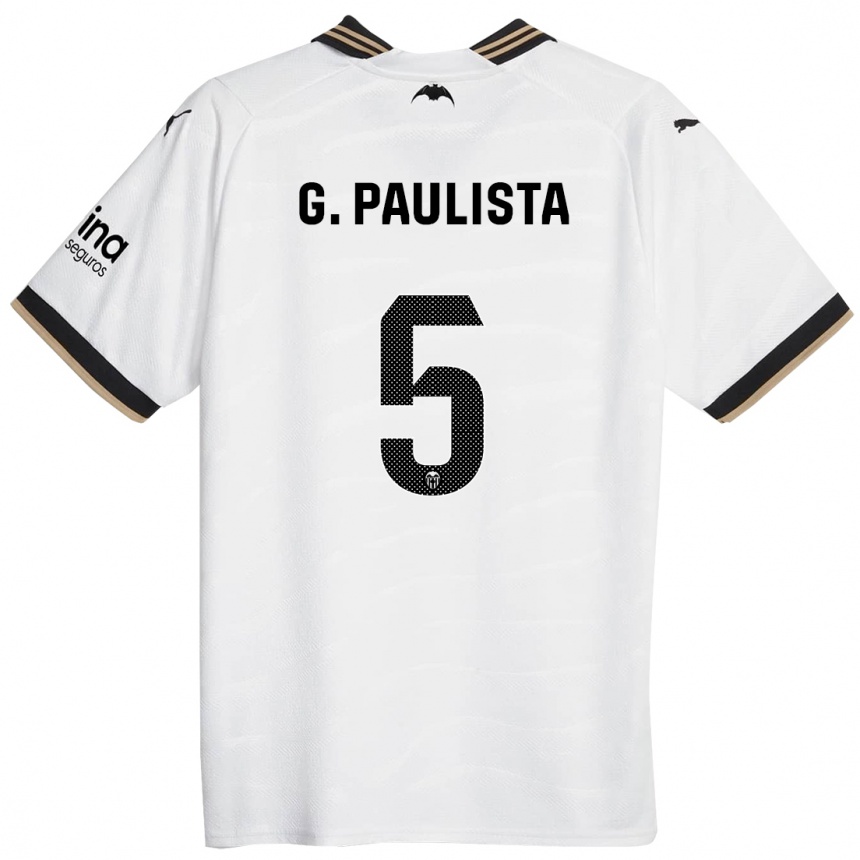 Women  Gabriel Paulista #5 White Home Jersey 2023/24 T-Shirt