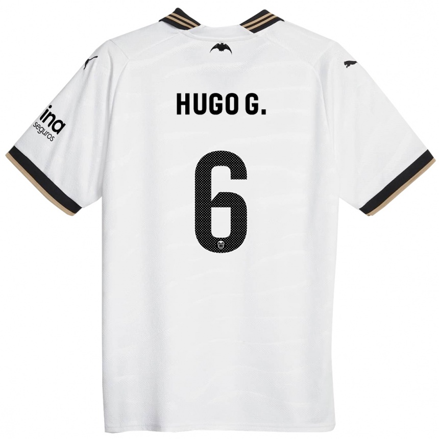 Women  Hugo Guillamon #6 White Home Jersey 2023/24 T-Shirt