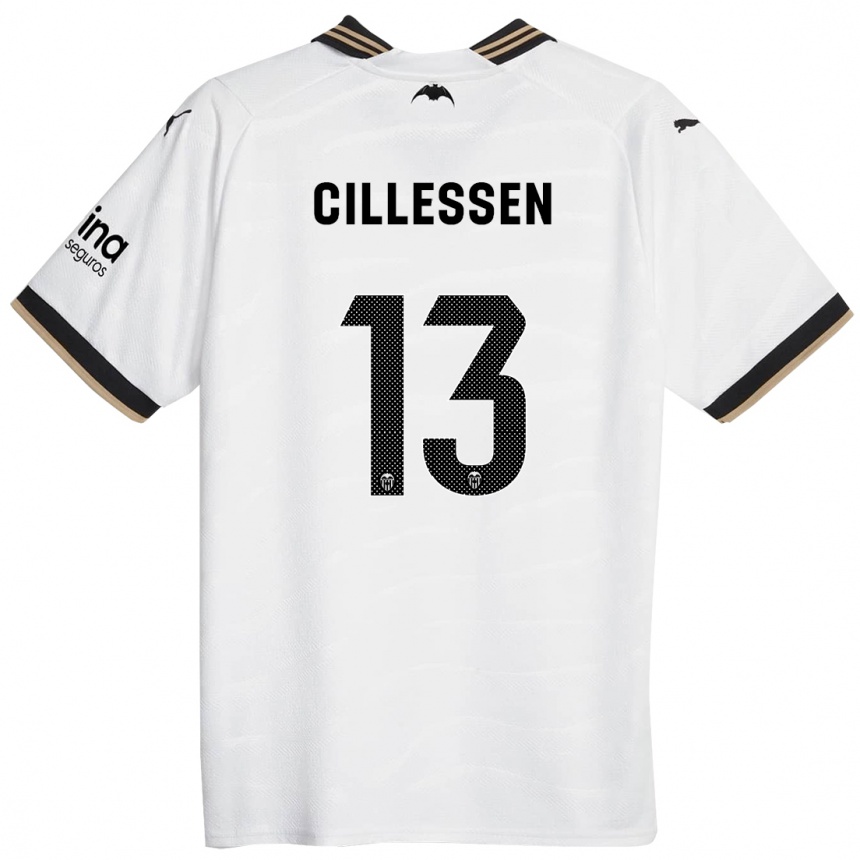 Women  Jasper Cillessen #13 White Home Jersey 2023/24 T-Shirt
