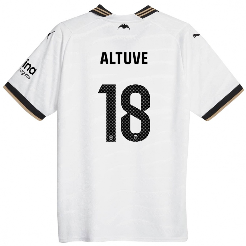 Women  Oriana Altuve #18 White Home Jersey 2023/24 T-Shirt