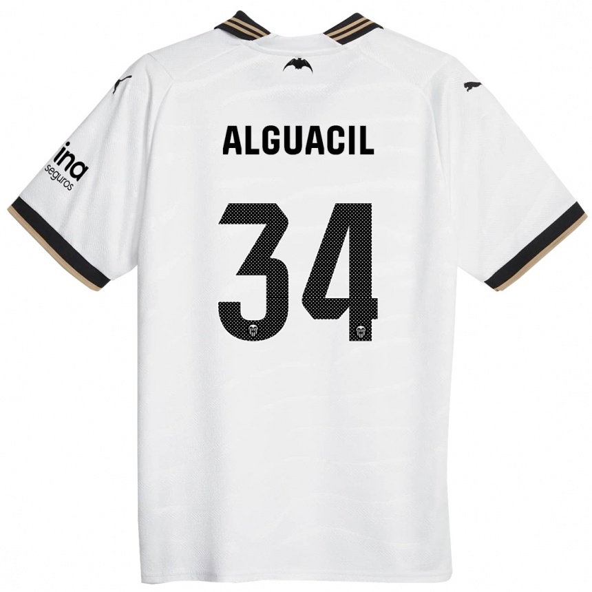 Women  Ainhoa Alguacil #34 White Home Jersey 2023/24 T-Shirt