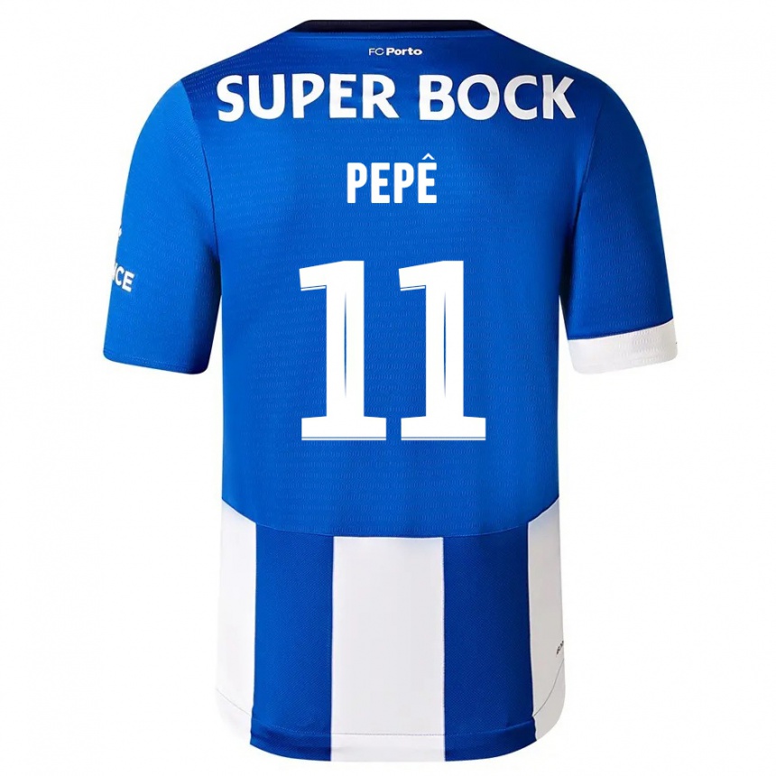 Women  Pepe #11 Blue White Home Jersey 2023/24 T-Shirt