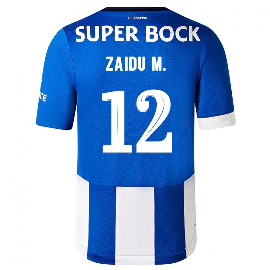 Women  Zaidu #12 Blue White Home Jersey 2023/24 T-Shirt