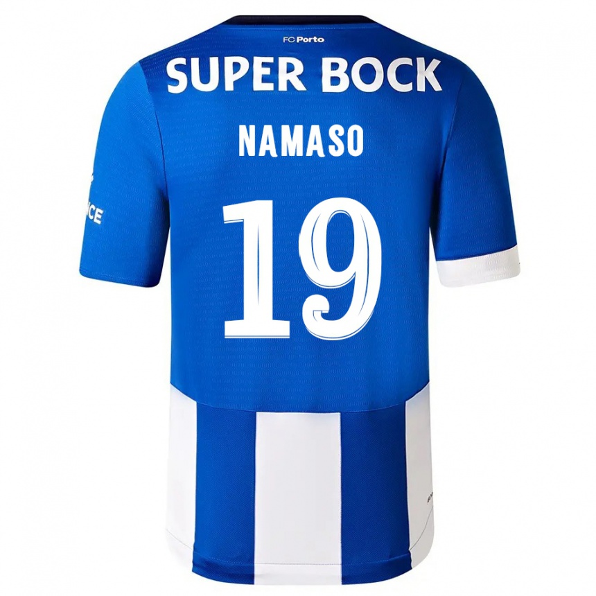 Women  Danny Namaso #19 Blue White Home Jersey 2023/24 T-Shirt