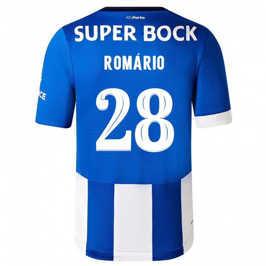 Women  Romario Baro #28 Blue White Home Jersey 2023/24 T-Shirt