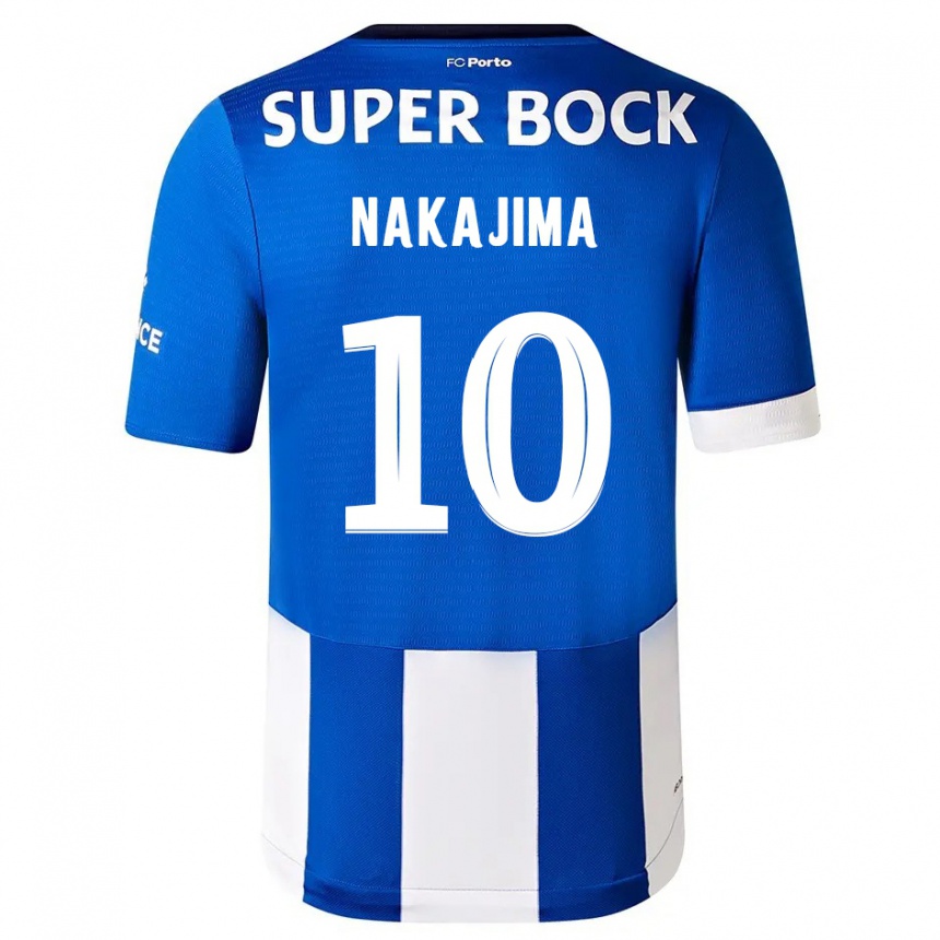 Women  Shoya Nakajima #10 Blue White Home Jersey 2023/24 T-Shirt