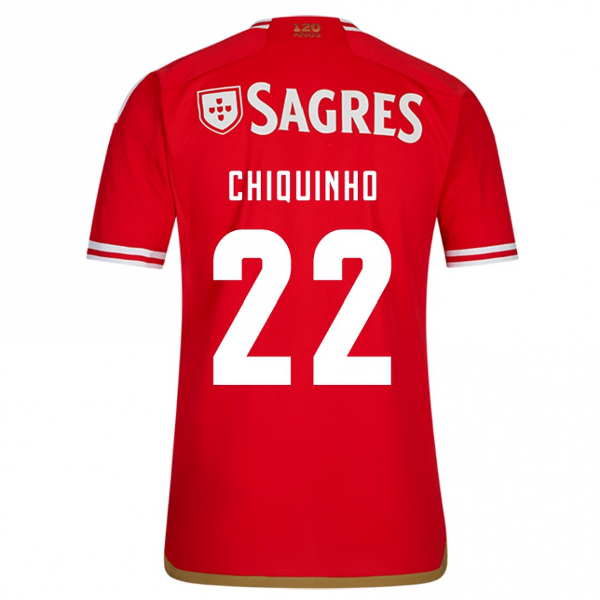 Women  Chiquinho #22 Red Home Jersey 2023/24 T-Shirt