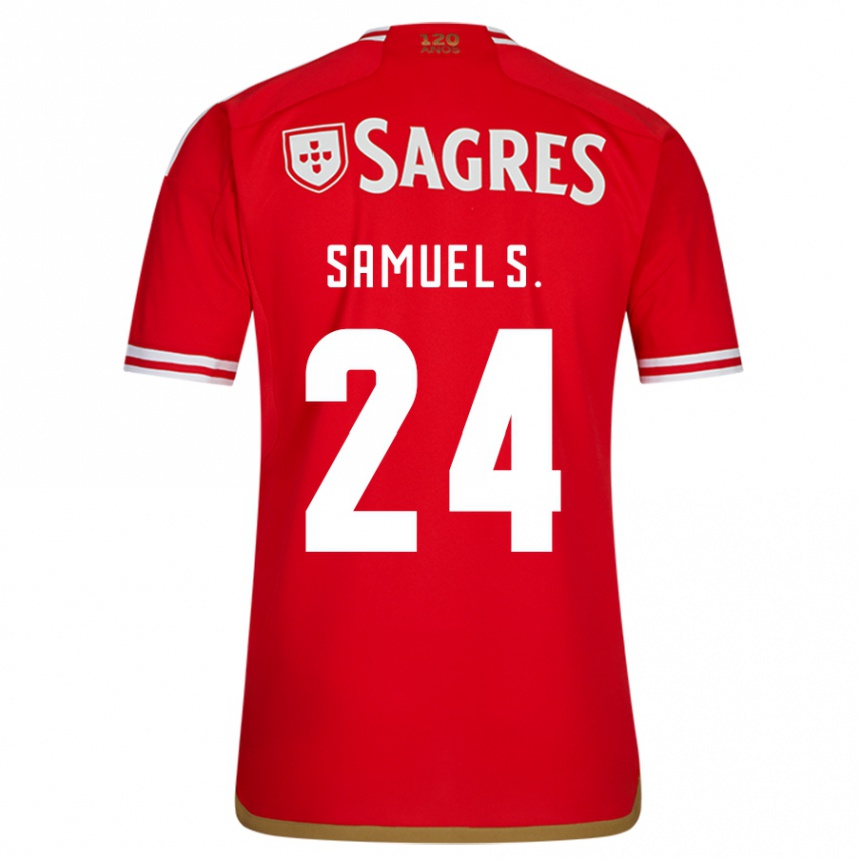 Women  Samuel Soares #24 Red Home Jersey 2023/24 T-Shirt
