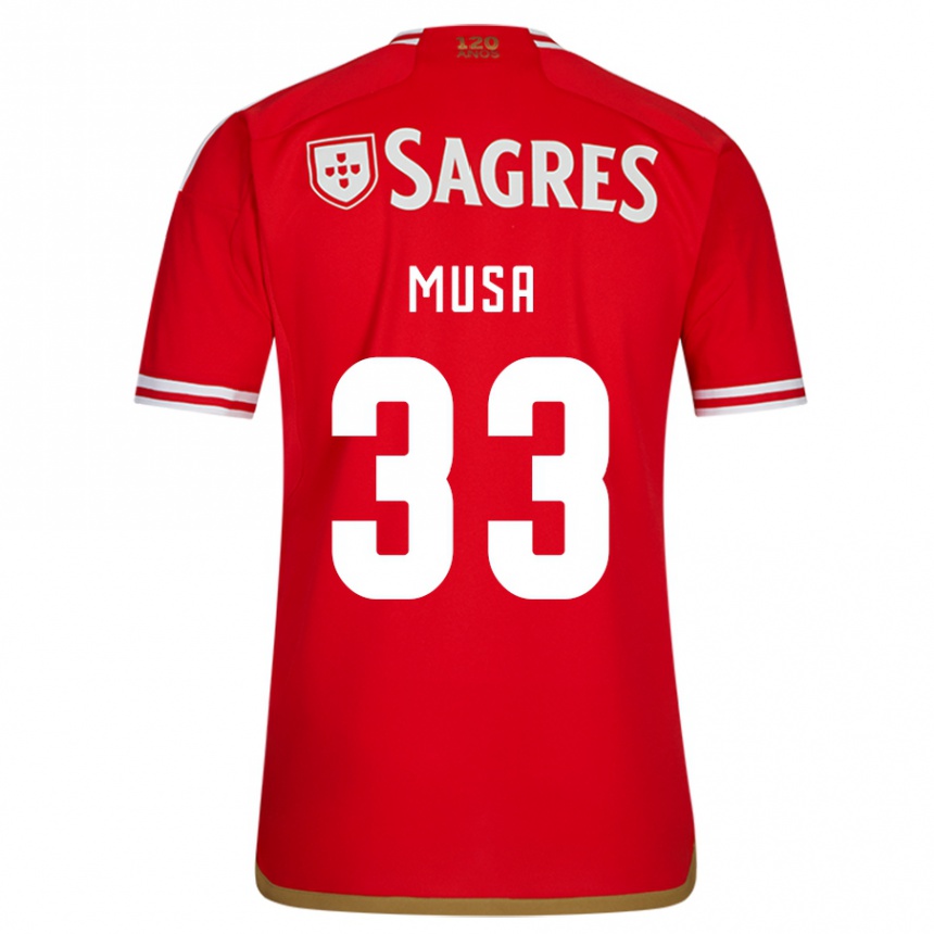Women  Petar Musa #33 Red Home Jersey 2023/24 T-Shirt