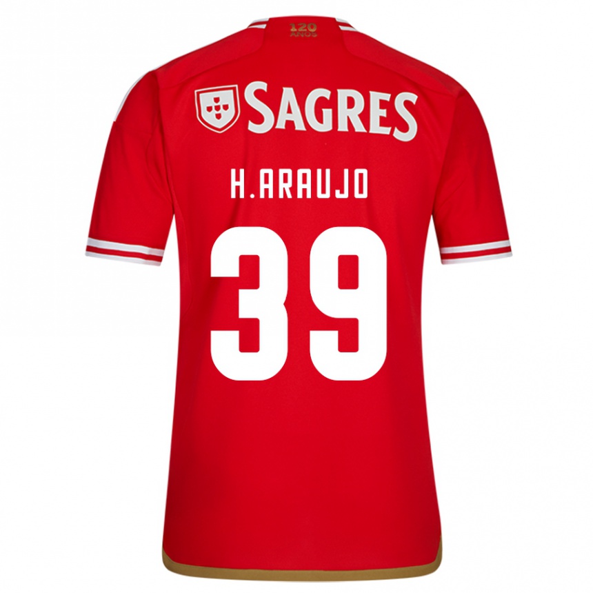Women  Henrique Araujo #39 Red Home Jersey 2023/24 T-Shirt