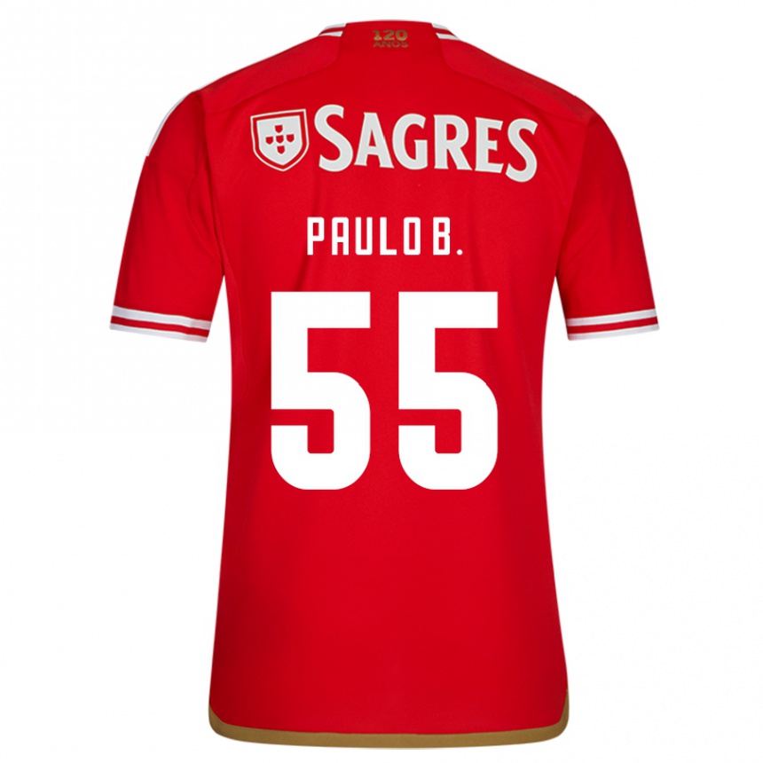 Women  Paulo Bernardo #55 Red Home Jersey 2023/24 T-Shirt
