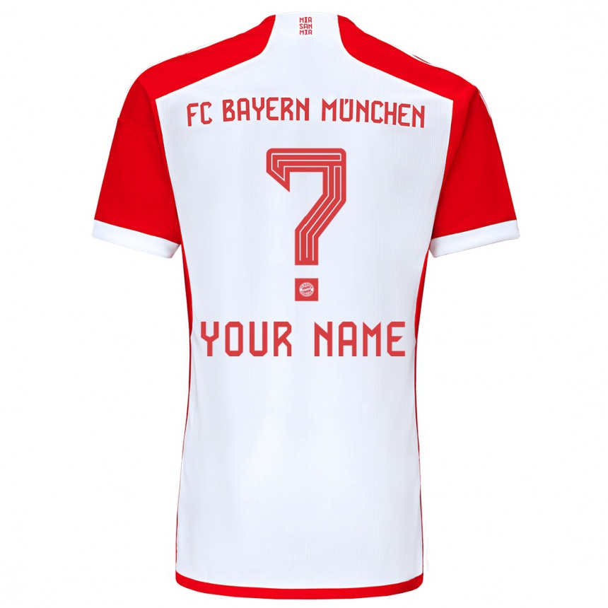 Women  Your Name #0 Red White Home Jersey 2023/24 T-Shirt