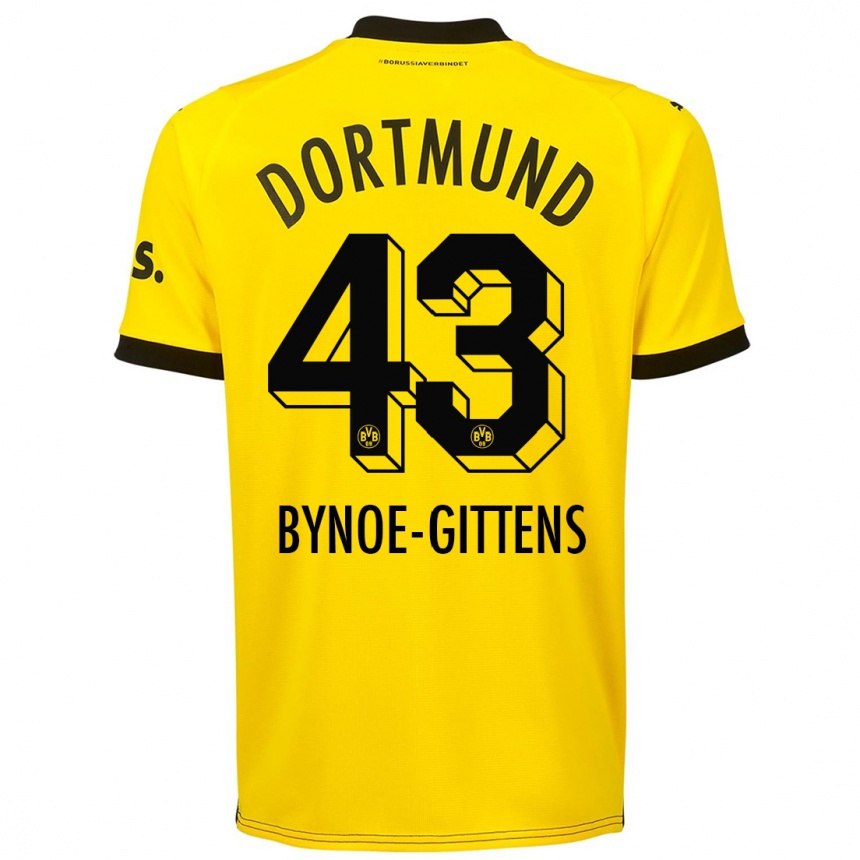 Women  Jamie Bynoe-Gittens #43 Yellow Home Jersey 2023/24 T-Shirt