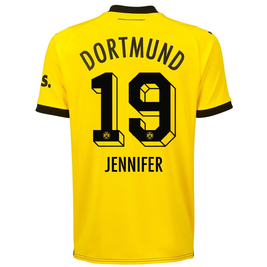 Women  Gutierrez Bermejo Jennifer #19 Yellow Home Jersey 2023/24 T-Shirt