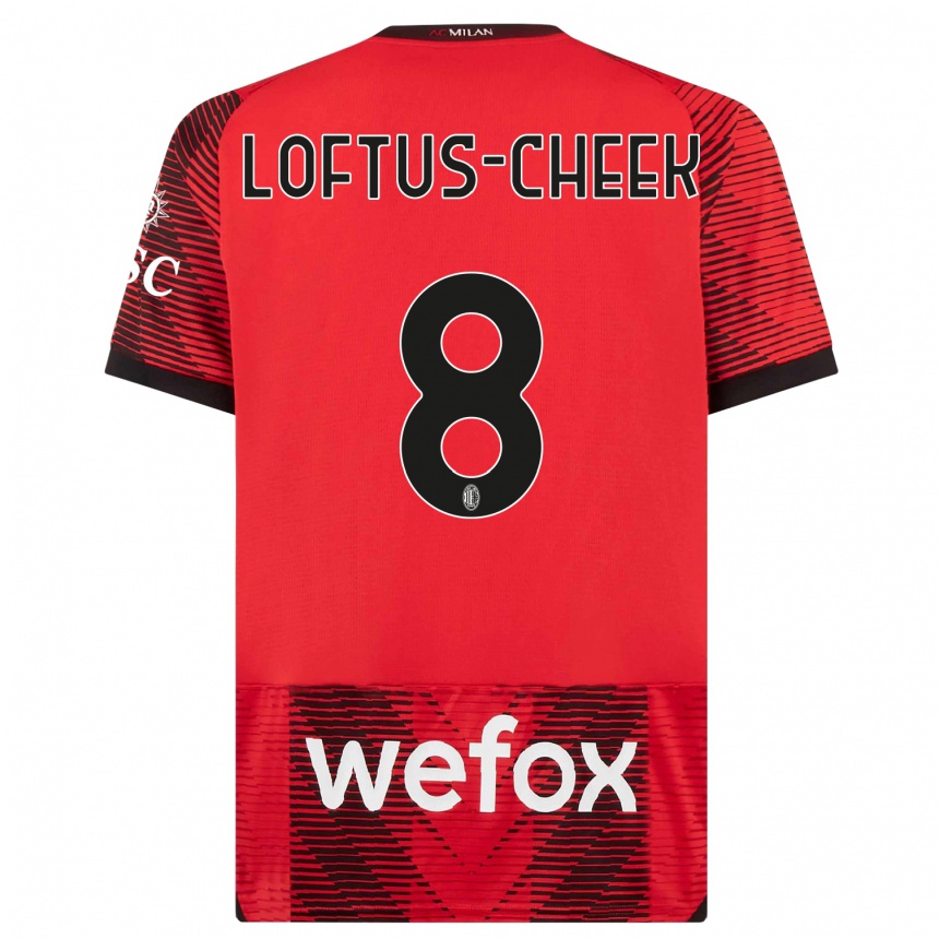 Women  Ruben Loftus-Cheek #8 Red  Black Home Jersey 2023/24 T-Shirt