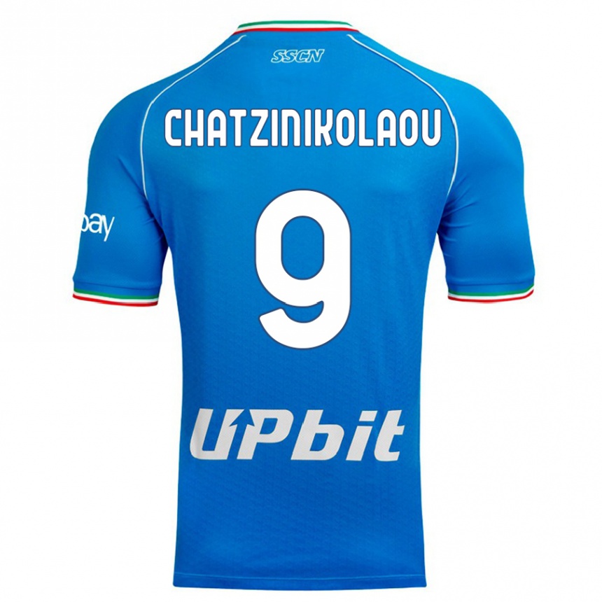 Women  Despoina Chatzinikolaou #9 Sky Blue Home Jersey 2023/24 T-Shirt
