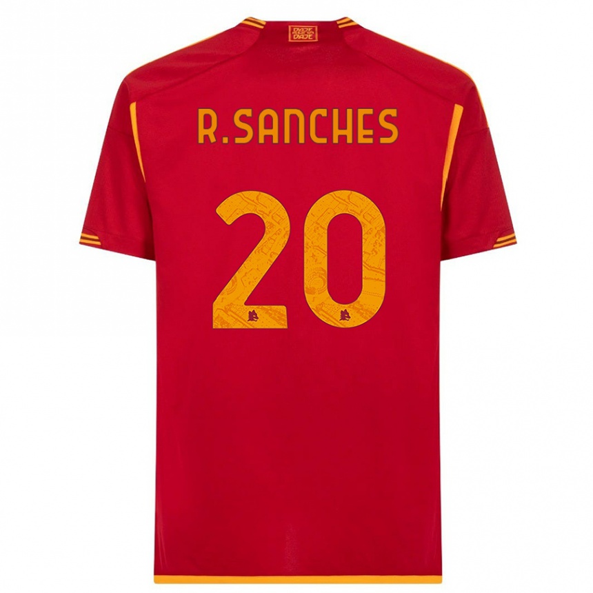 Women  Renato Sanches #20 Red Home Jersey 2023/24 T-Shirt