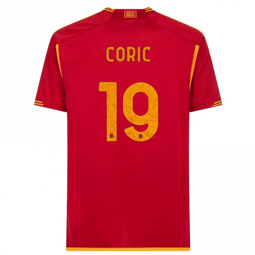 Women  Ante Coric #19 Red Home Jersey 2023/24 T-Shirt