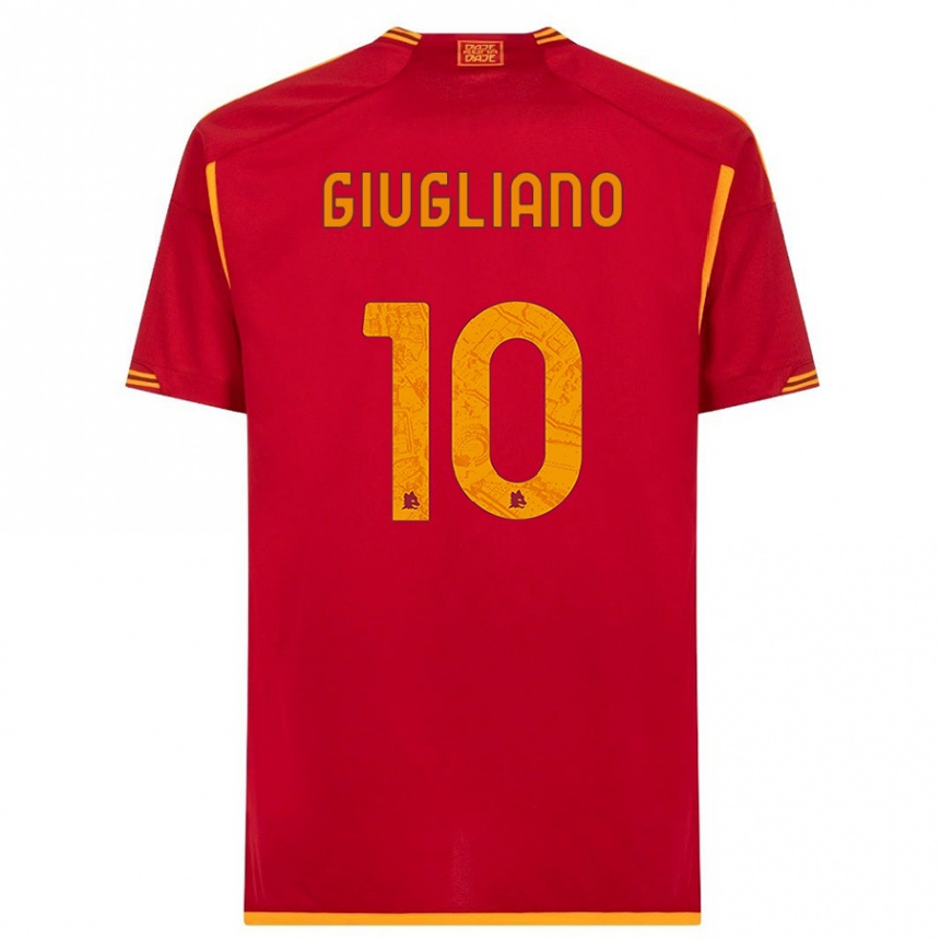 Women  Manuela Giugliano #10 Red Home Jersey 2023/24 T-Shirt