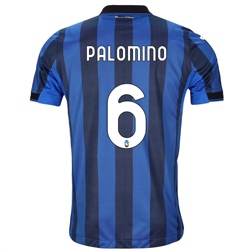 Women  Jose Luis Palomino #6 Black Blue Home Jersey 2023/24 T-Shirt