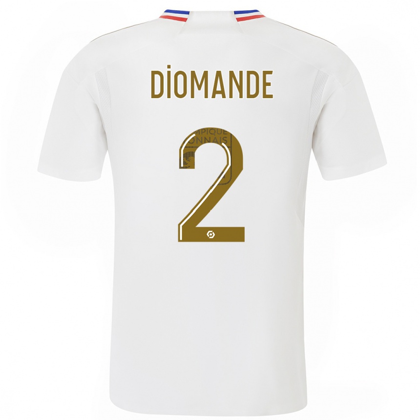 Women  Sinaly Diomande #2 White Home Jersey 2023/24 T-Shirt