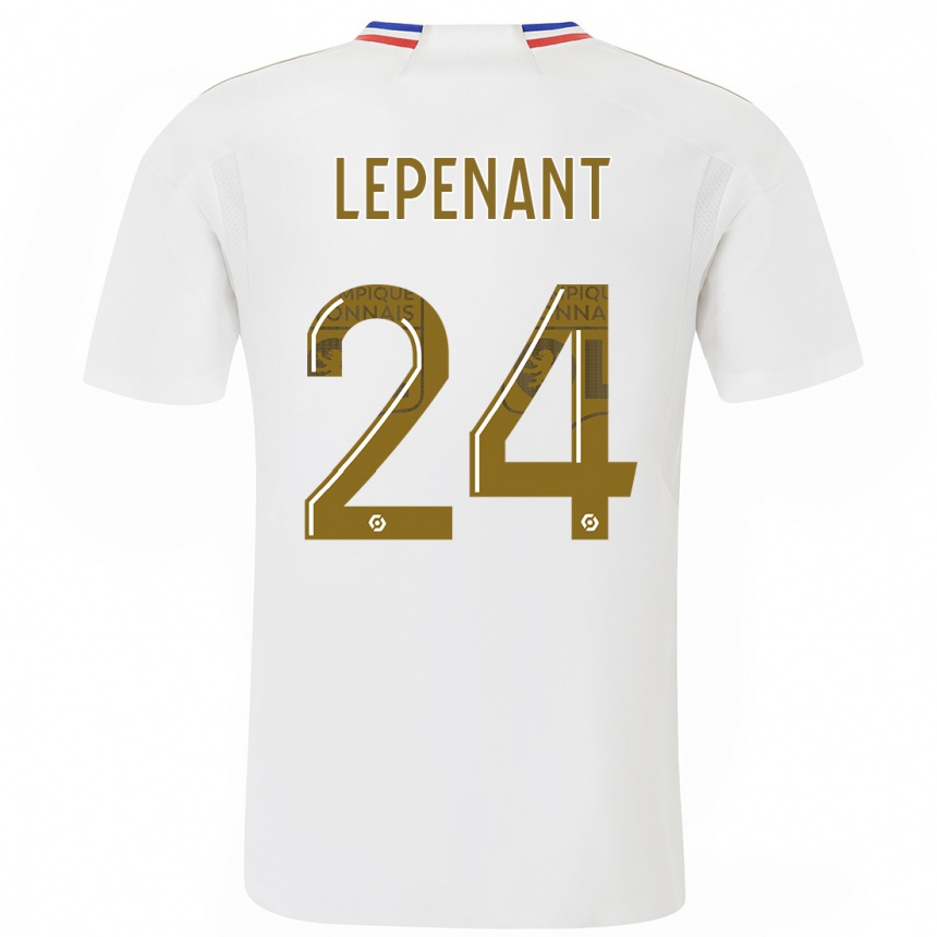 Women  Johann Lepenant #24 White Home Jersey 2023/24 T-Shirt
