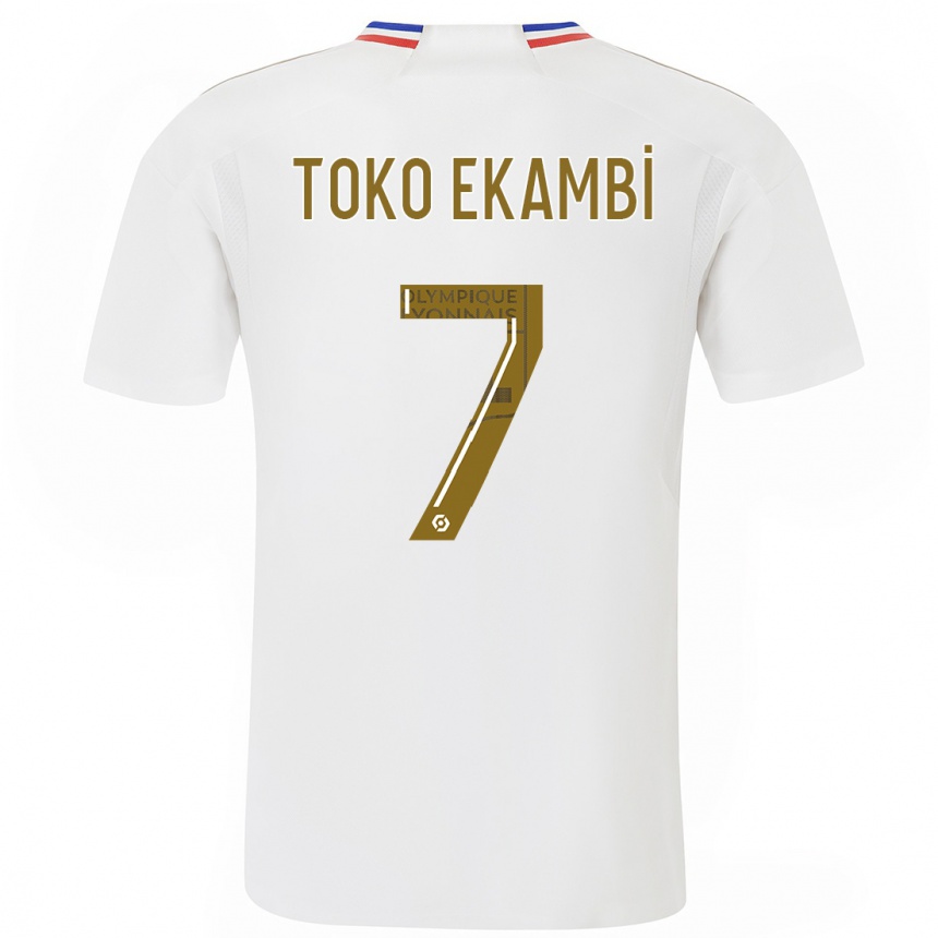 Women  Karl Toko Ekambi #7 White Home Jersey 2023/24 T-Shirt