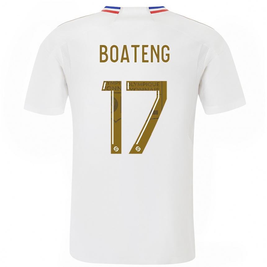Women  Jerome Boateng #17 White Home Jersey 2023/24 T-Shirt