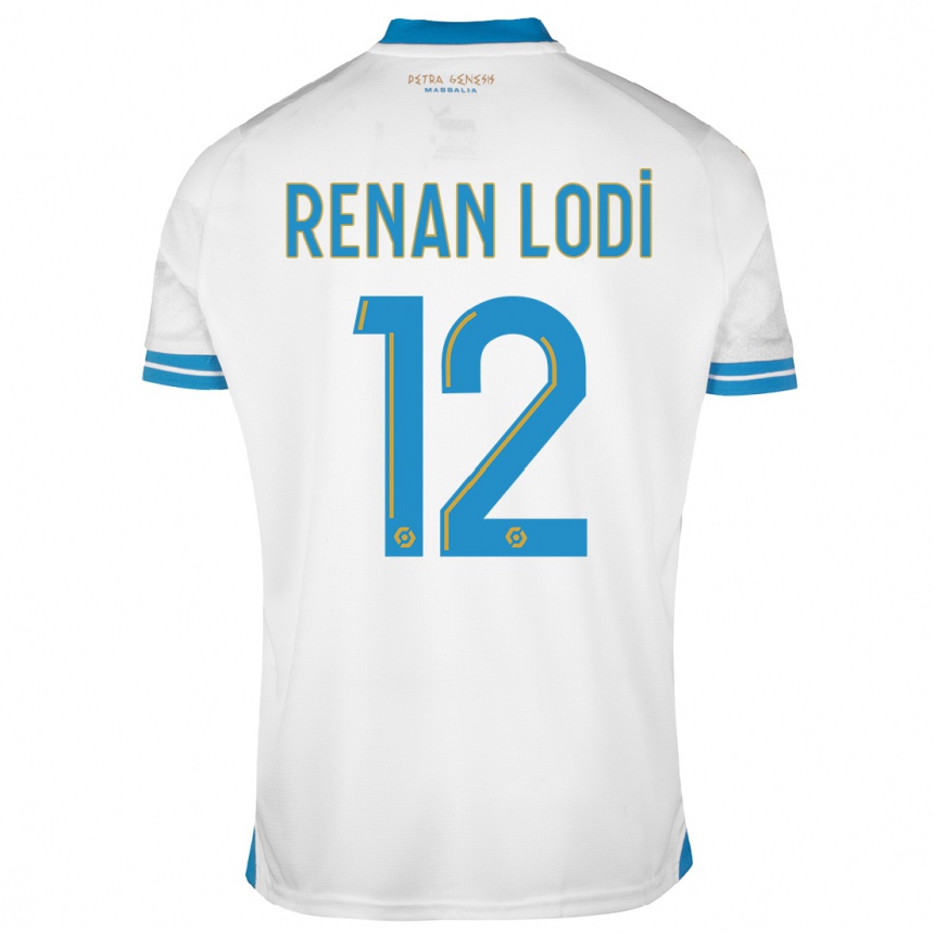 Women  Renan Lodi #12 White Home Jersey 2023/24 T-Shirt