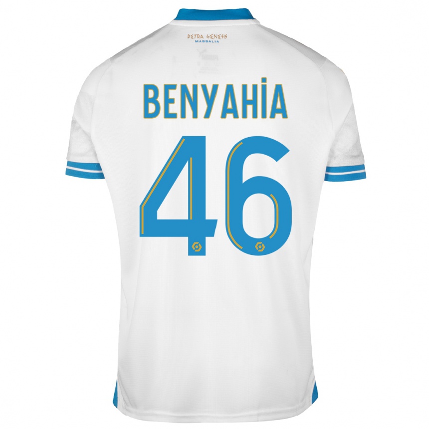 Women  Aylan Benyahia-Tani #46 White Home Jersey 2023/24 T-Shirt