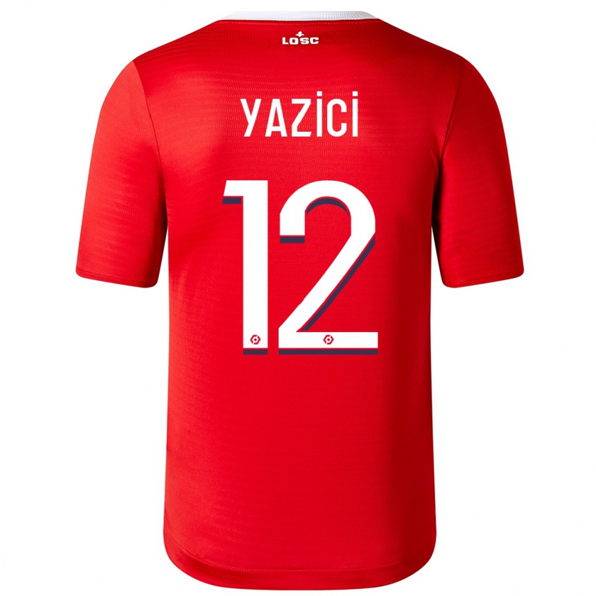 Women  Yusuf Yazici #12 Red Home Jersey 2023/24 T-Shirt