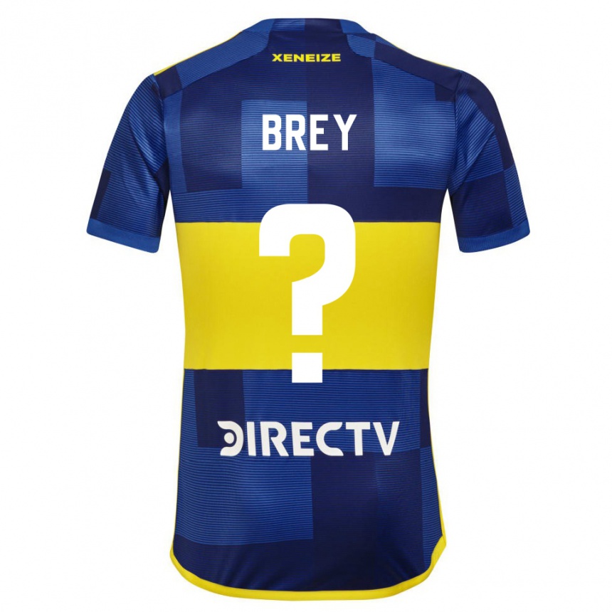 Women  Leandro Brey #0 Dark Blue Yellow Home Jersey 2023/24 T-Shirt