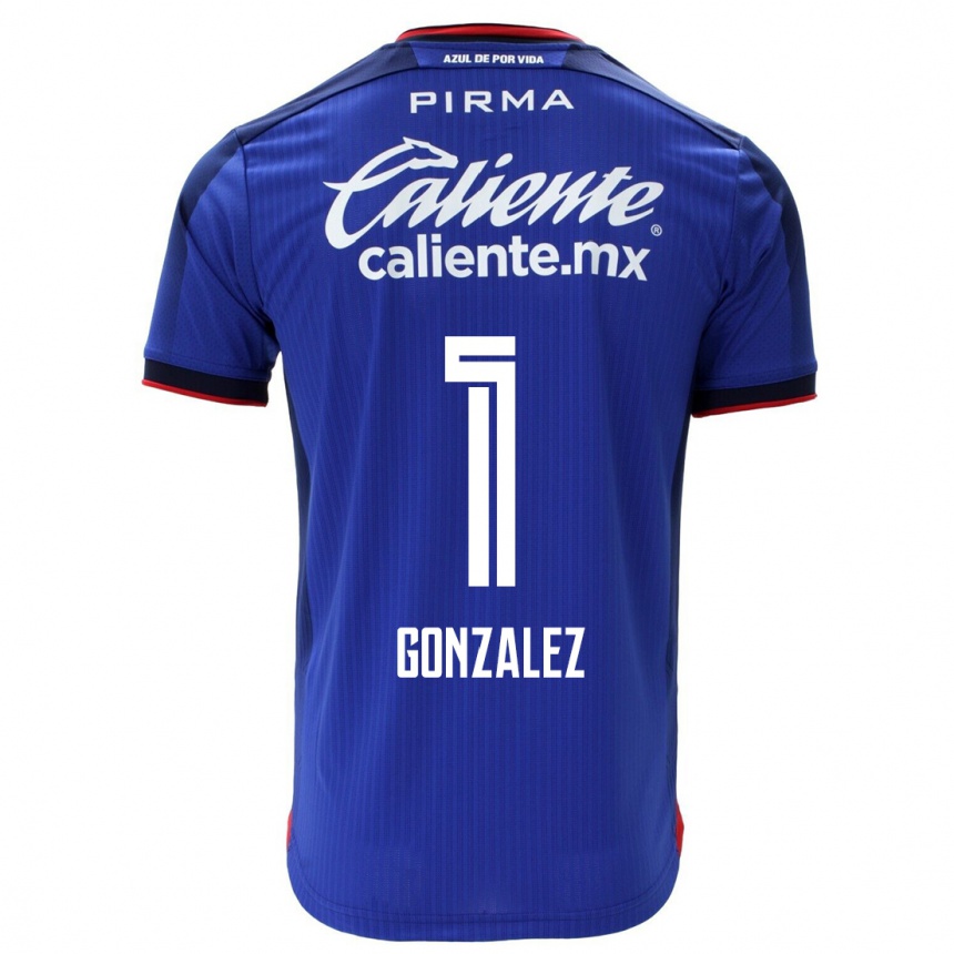 Women  Itzayana Gonzalez #1 Blue Home Jersey 2023/24 T-Shirt