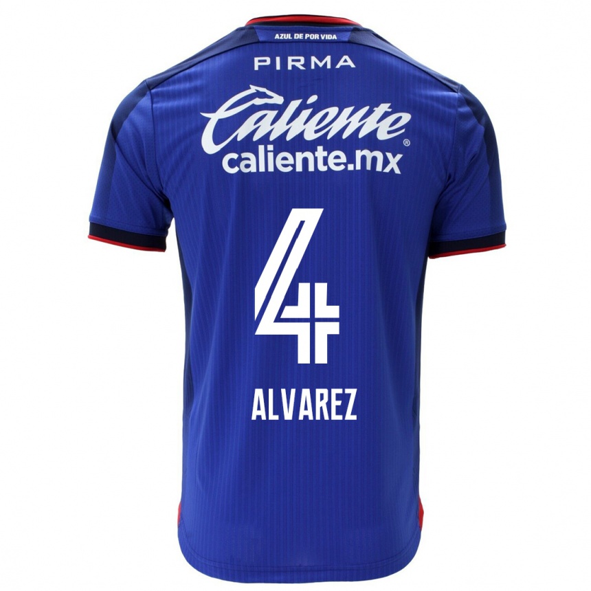 Women  Gabriela Alvarez #4 Blue Home Jersey 2023/24 T-Shirt