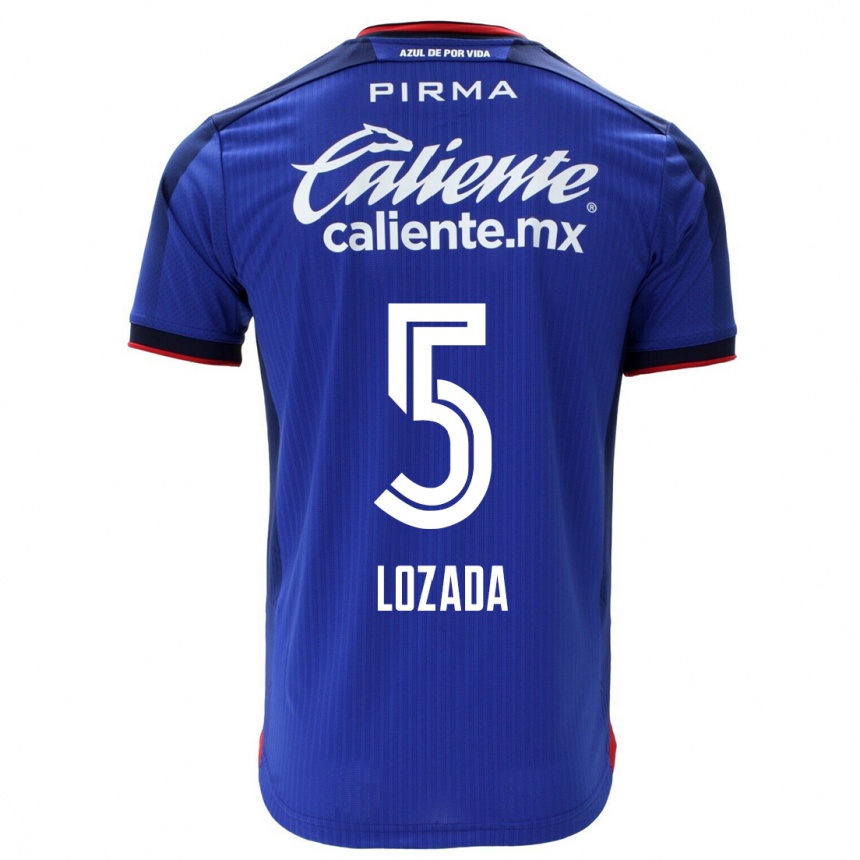 Women  Ana Lozada #5 Blue Home Jersey 2023/24 T-Shirt