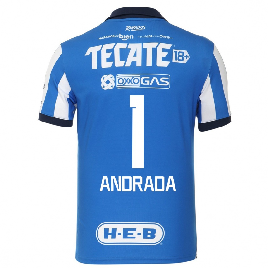 Women  Esteban Andrada #1 Blue White Home Jersey 2023/24 T-Shirt