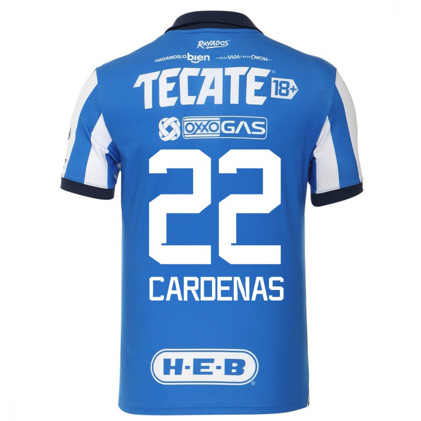 Women  Luis Cardenas #22 Blue White Home Jersey 2023/24 T-Shirt