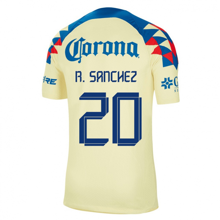 Women  Richard Sanchez #20 Yellow Home Jersey 2023/24 T-Shirt