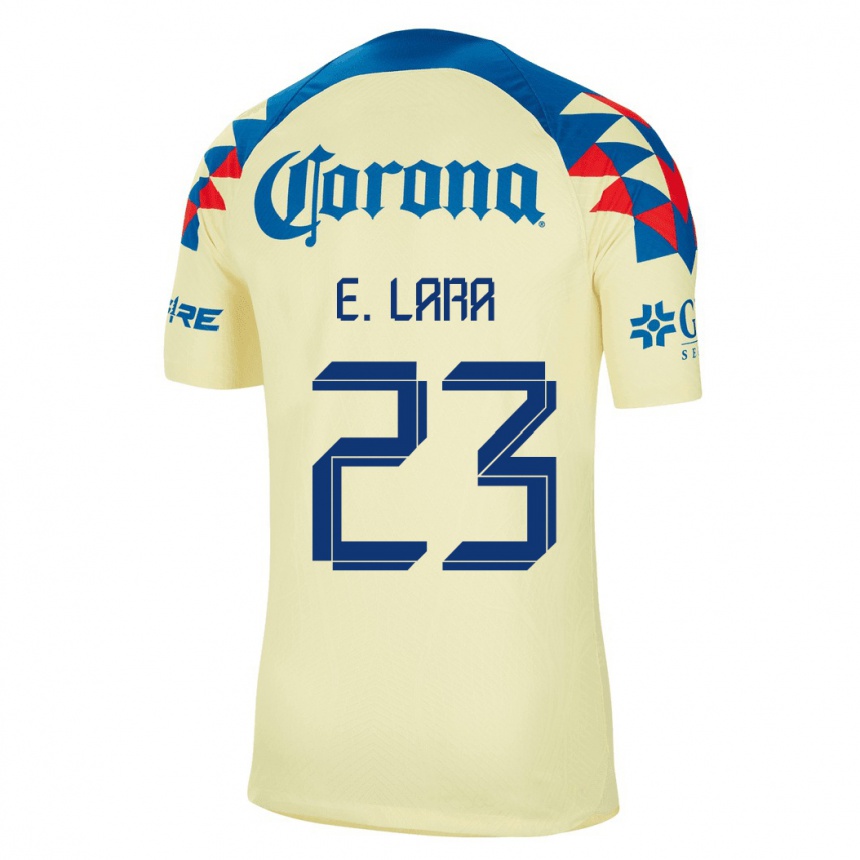 Women  Emilio Lara #23 Yellow Home Jersey 2023/24 T-Shirt