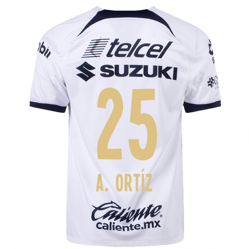 Women  Arturo Ortiz #25 White Home Jersey 2023/24 T-Shirt