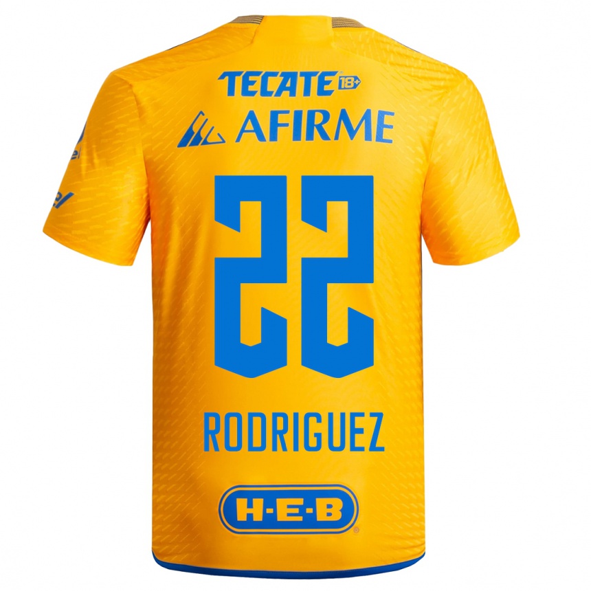 Women  Anika Rodriguez #22 Yellow Home Jersey 2023/24 T-Shirt