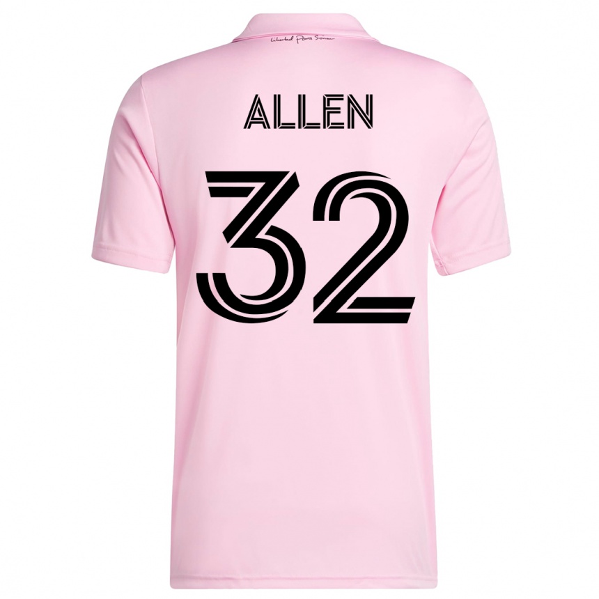 Women  Noah Allen #32 Pink Home Jersey 2023/24 T-Shirt