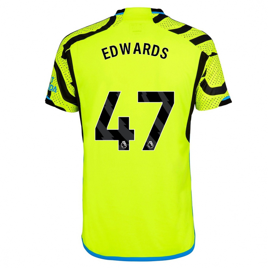 Women  Khayon Edwards #47 Yellow Away Jersey 2023/24 T-Shirt